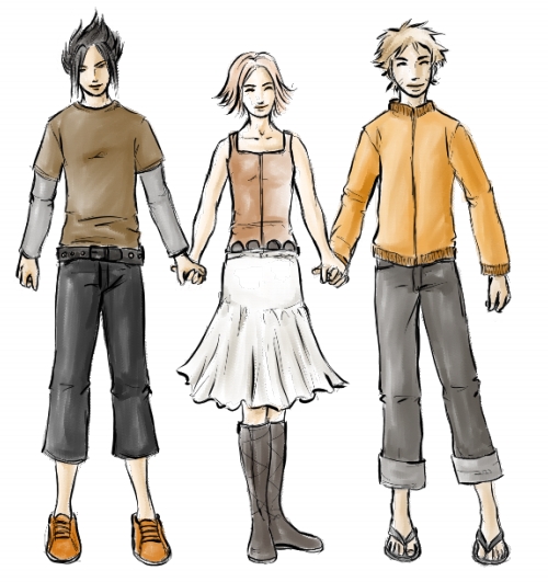 Sasuke, Sakura, and Naruto